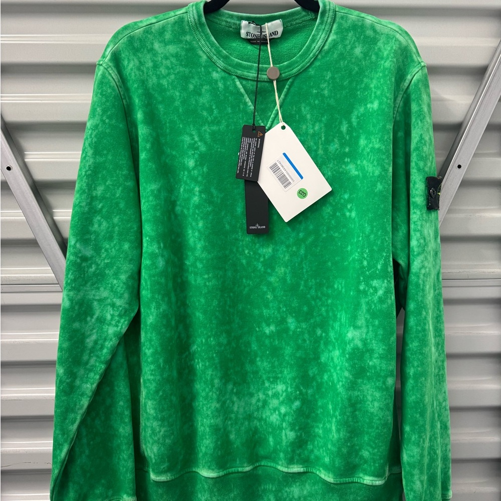Stone Island Vibrant Green Crewneck Sweater